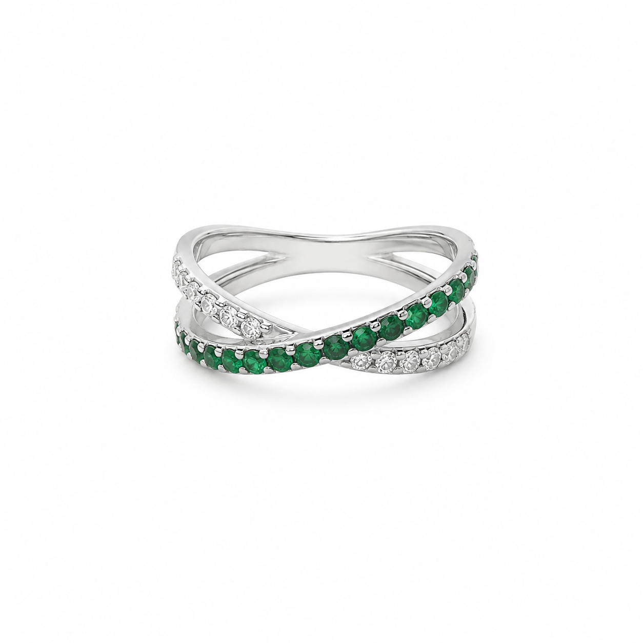 S.Row Designs Diamond & Emerald Ring