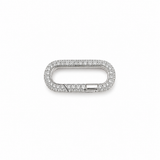 S.Row Designs 14K White Gold Diamond carabiner