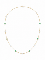 S.Row Designs Diamond & Emerald Necklace