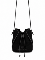 FFBS Drawstring Suede Bucket Crossbody Bag