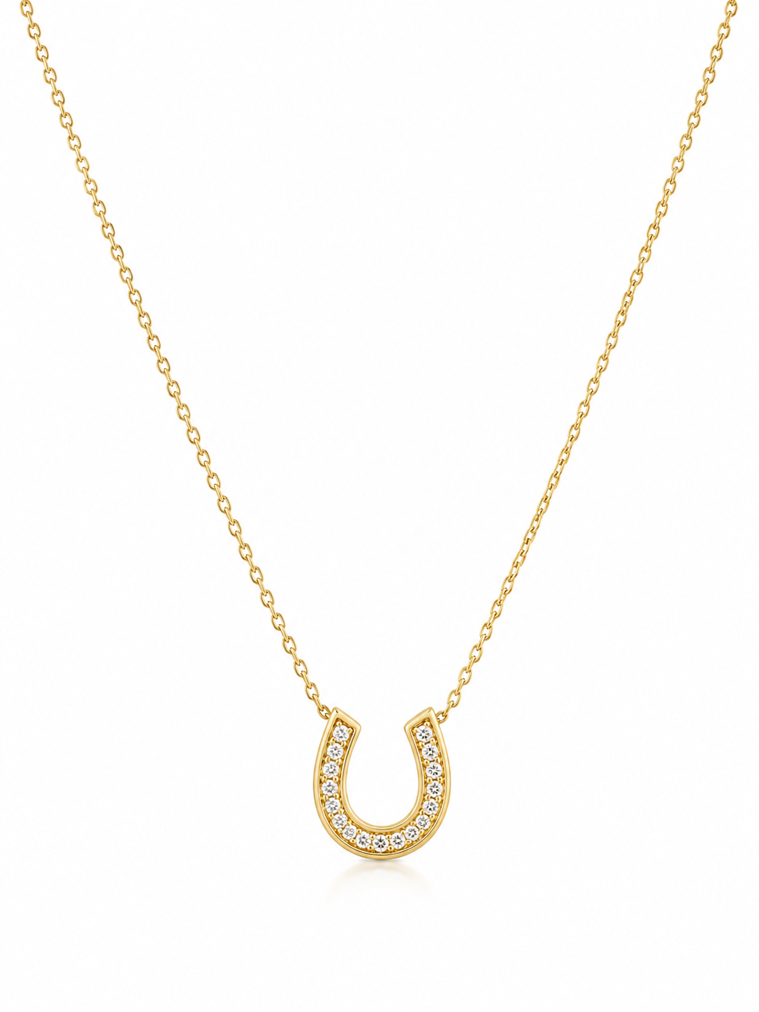 S.Row Designs 14KT &  Diamond Horseshoe Necklace
