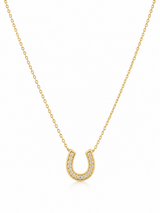 S.Row Designs 14KT &  Diamond Horseshoe Necklace