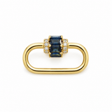 S.Row Designs 14KT Gold, Diamond & Sapphire Carabiner