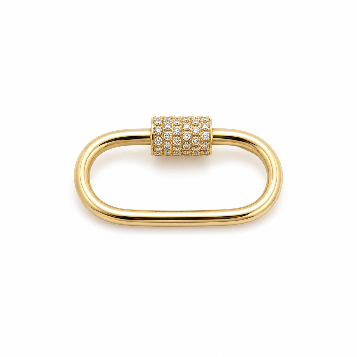 S.Row Designs 14KT Gold Diamond Carabiner Lock