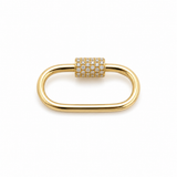 S.Row Designs 14KT Gold Diamond Carabiner Lock