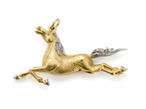 Vintage 14KT Gold & Diamond Horse Pin/Brooch Charm