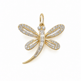Vintage Gold & Diamond Dragonfly Pin