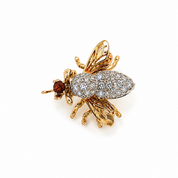 Vintage 14KT Gold, Rubies & Diamond Charm/Pin