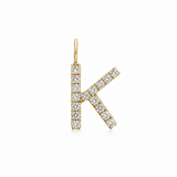 S.Row Designs initial diamond k charm
