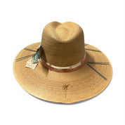 Un Pueblo Straw Hat - Pearl/Feather