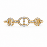 S.Row Designs 14kt gold & diamond Horsebit Ring