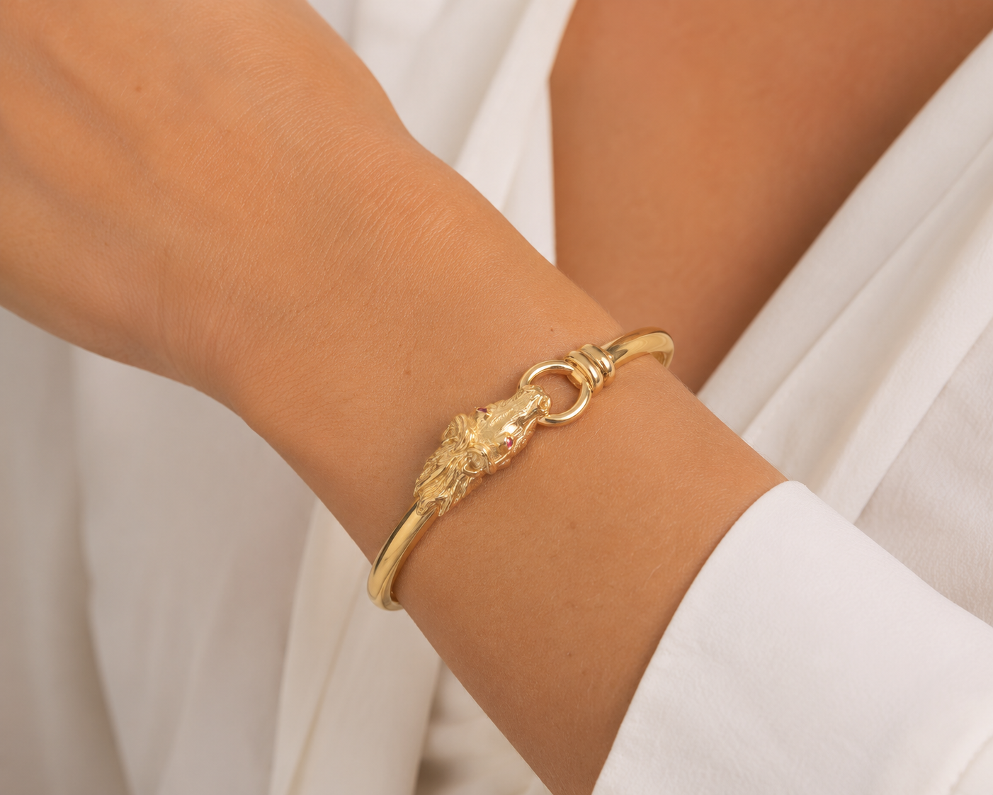 Vintage 18KT Gold Horse Head Bracelet