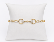 S.Row Designs 14KT Gold & Diamond Bit Bracelet