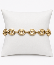 14KT Yellow Gold Puff Mariner Bracelet