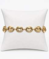 14KT Yellow Gold Puff Mariner Bracelet