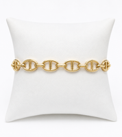 Vintage 14KT Gold Equestrian Link Bracelet