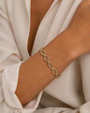 Vintage 14KT Gold Equestrian Link Bracelet