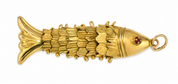 Vintage 14KT Gold Articulating Fish Charm
