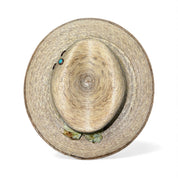 Fab Finds By Sarah Palm Leaf Fedora in Blue/Burlap