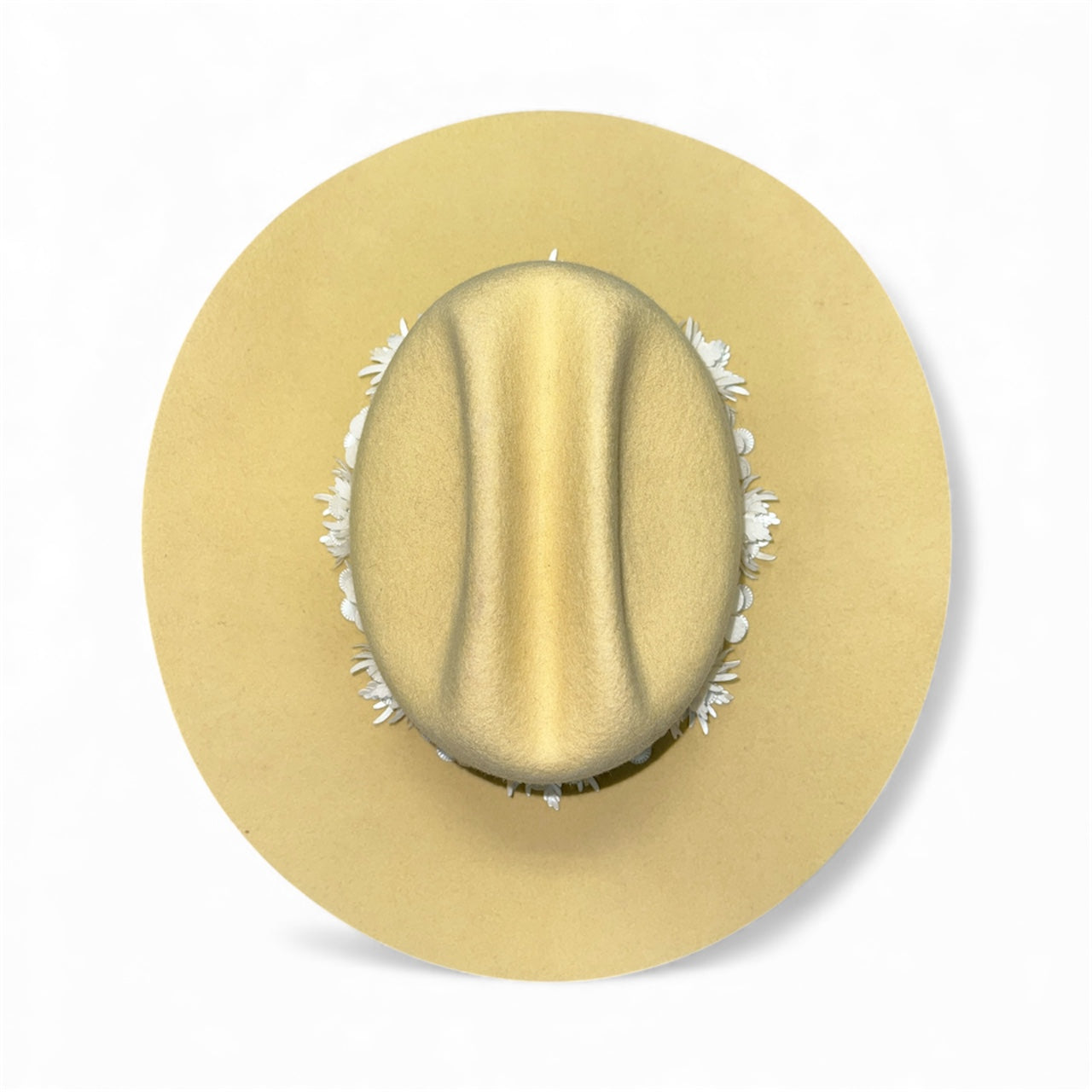 Fab Finds By Sarah Rancher Hat in White Flowers