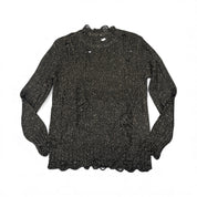R13 Grunge Sweater In Black Glitter