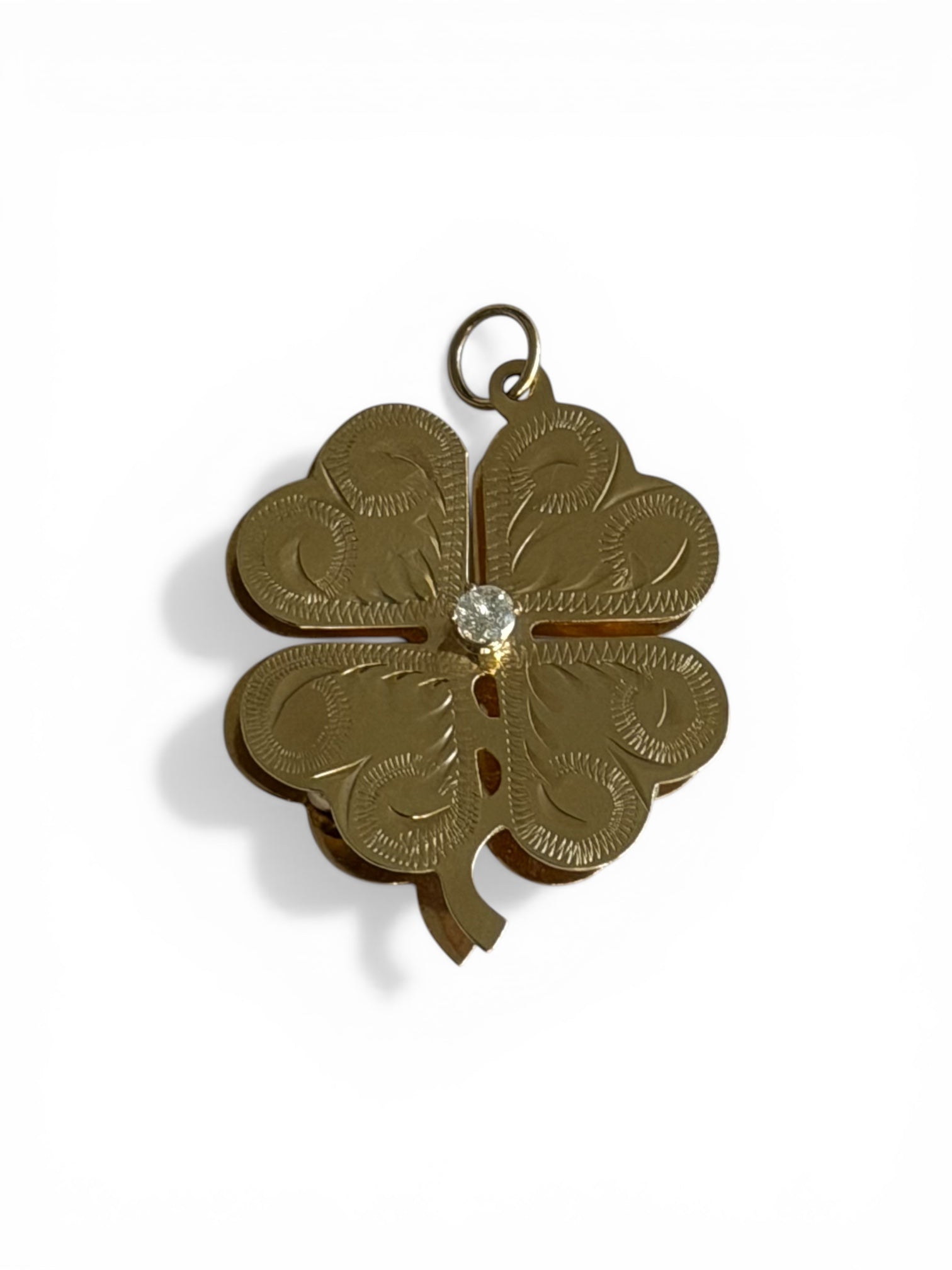 Vintage 14KT Gold Clover Charm