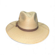 Un Pueblo Straw Hat -  Leather Crystal Heart