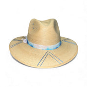 Un Pueblo Straw Hat -  Crystal Feather Blues