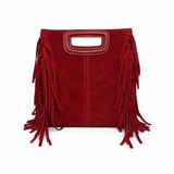 Italian Suede Fringe Handbag