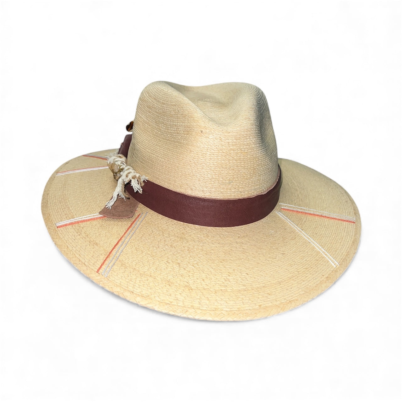 Un Pueblo Straw Hat -  Amber Bead/Rope