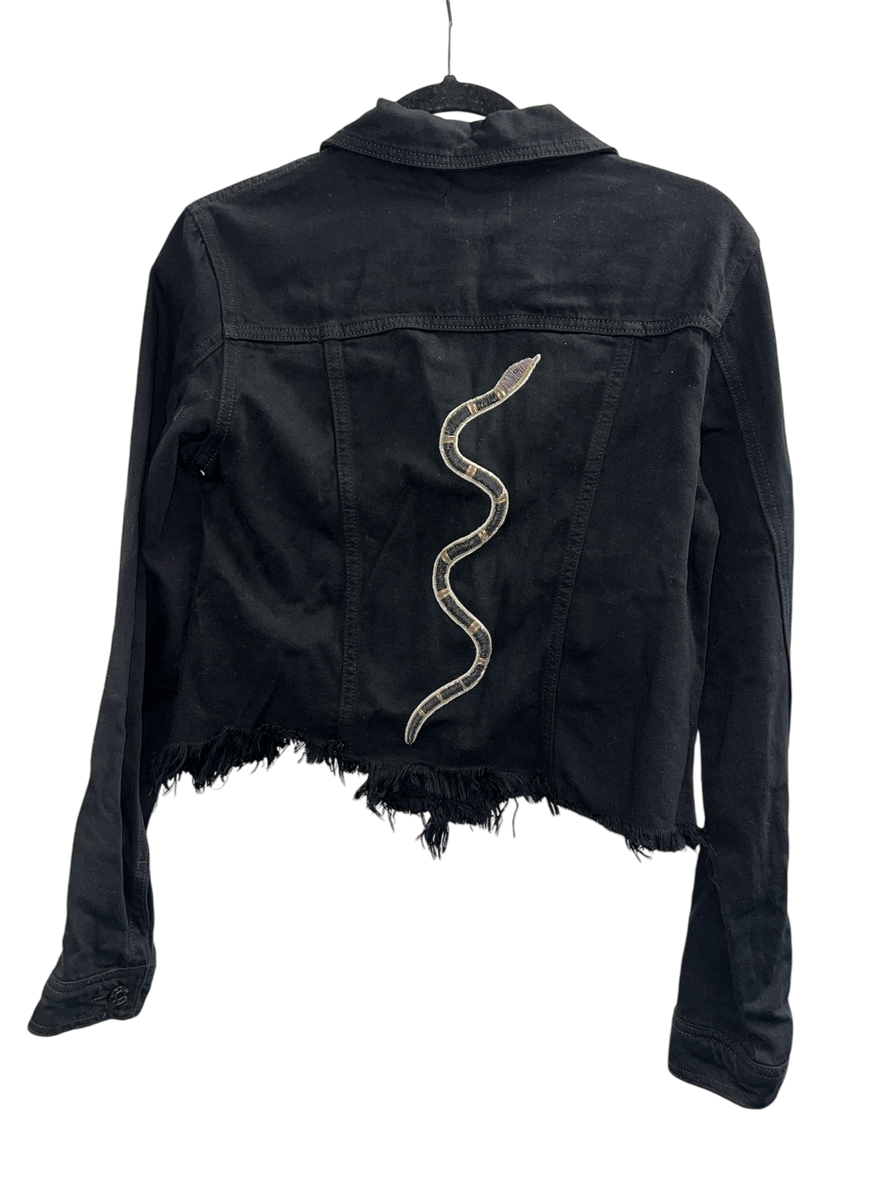 Collab Charmed on Black Denim Jacket