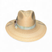 Un Pueblo Straw Hat - Watercolor/Feather