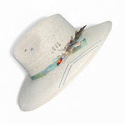 Un Pueblo Straw Hat - Bead/Feather