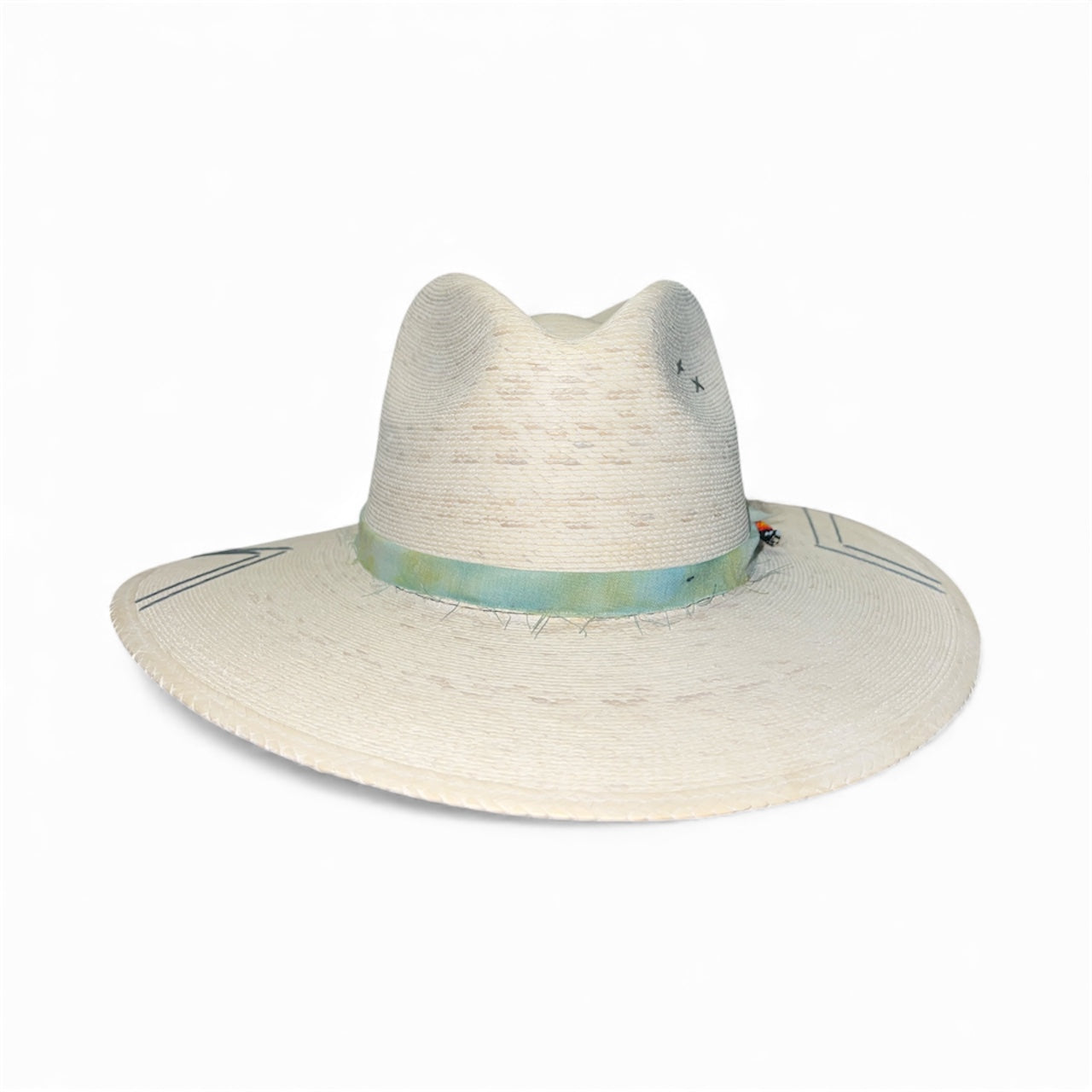 Un Pueblo Straw Hat - Bead/Feather