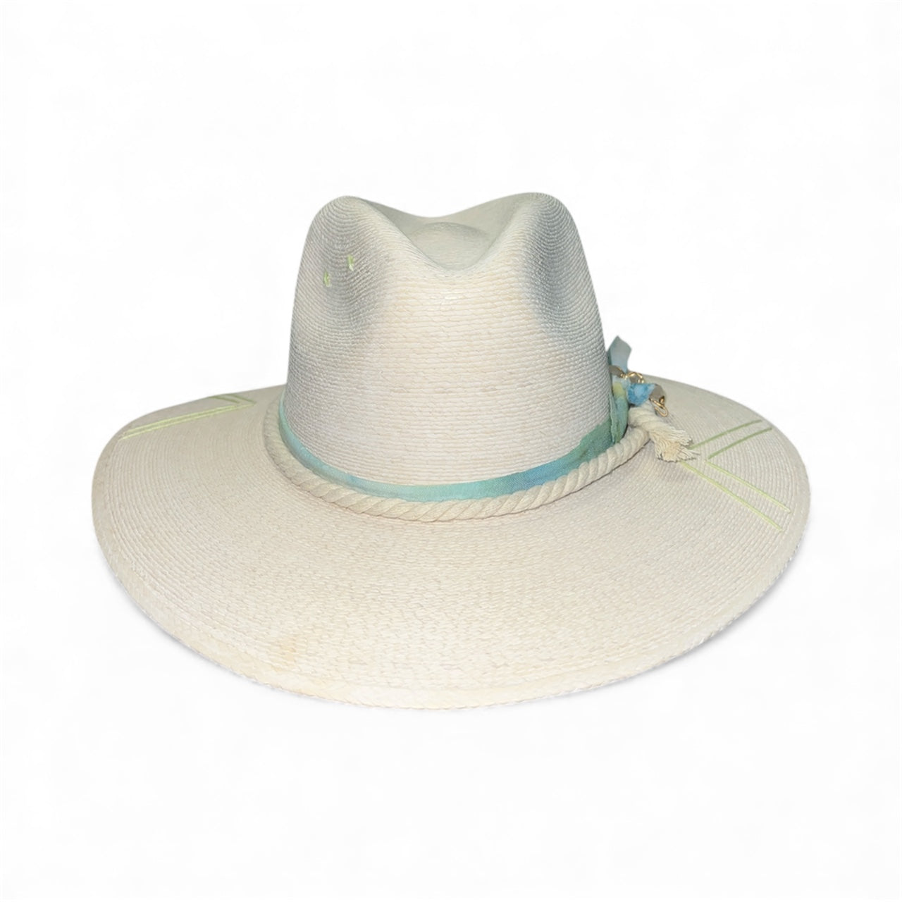 Un Pueblo Straw Hat - Watercolor/Crystal/Rope