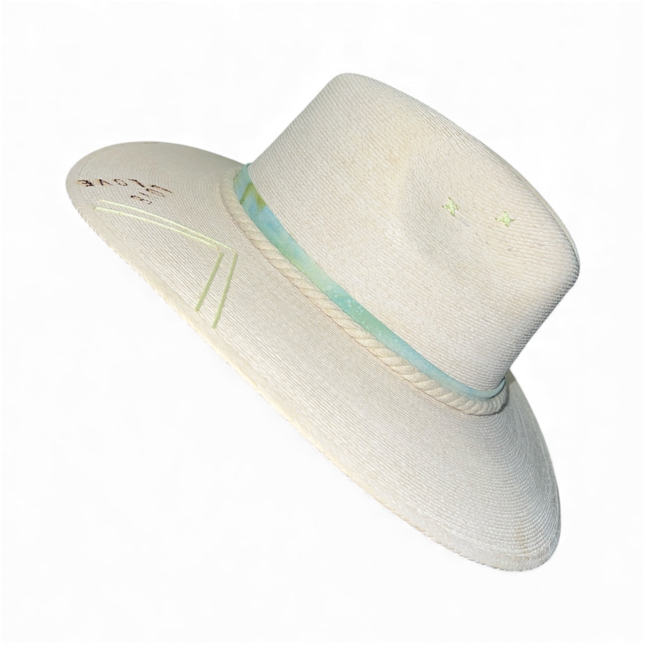 Un Pueblo Straw Hat - Watercolor/Crystal/Rope