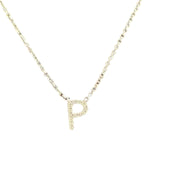 Pave Diamond Initial Necklace