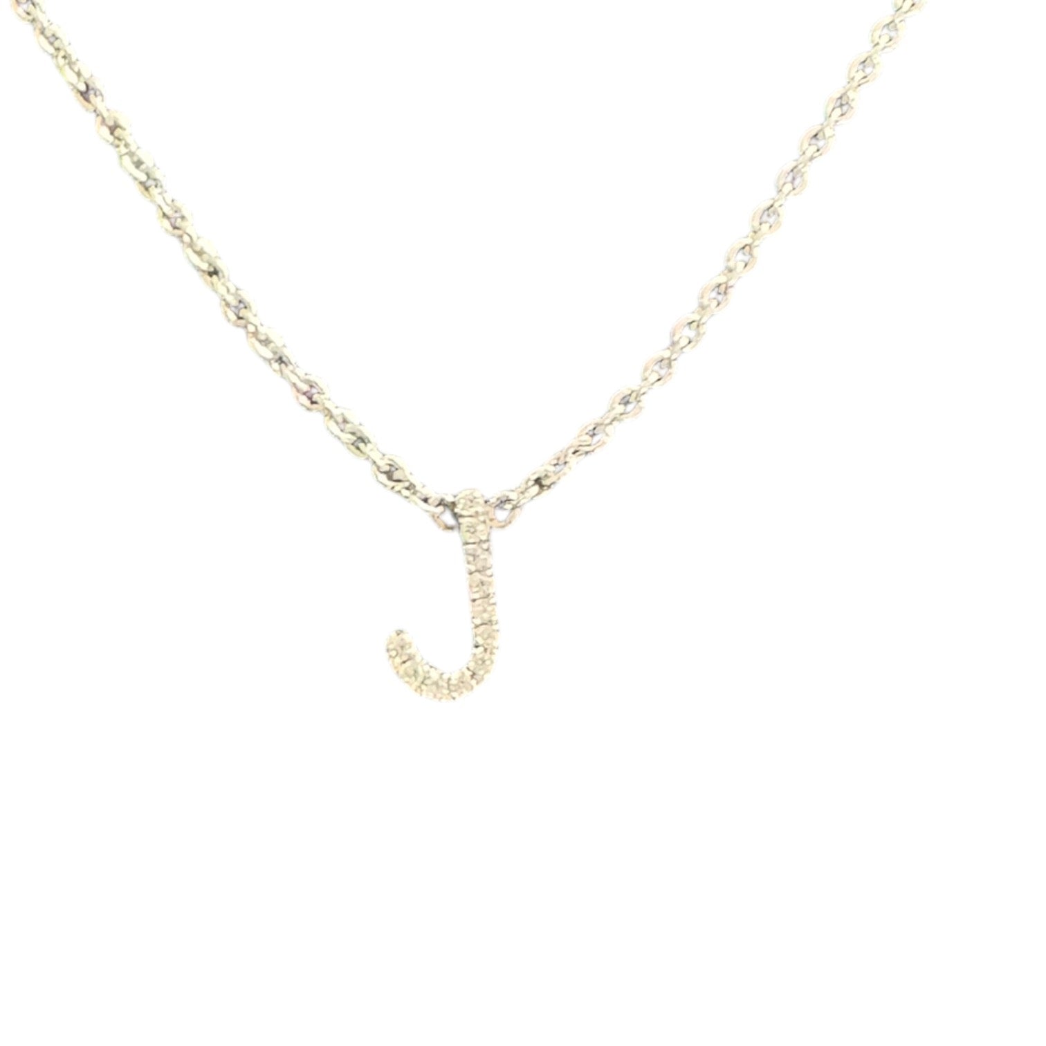 Pave Diamond Initial Necklace