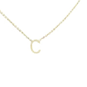 Pave Diamond Initial Necklace