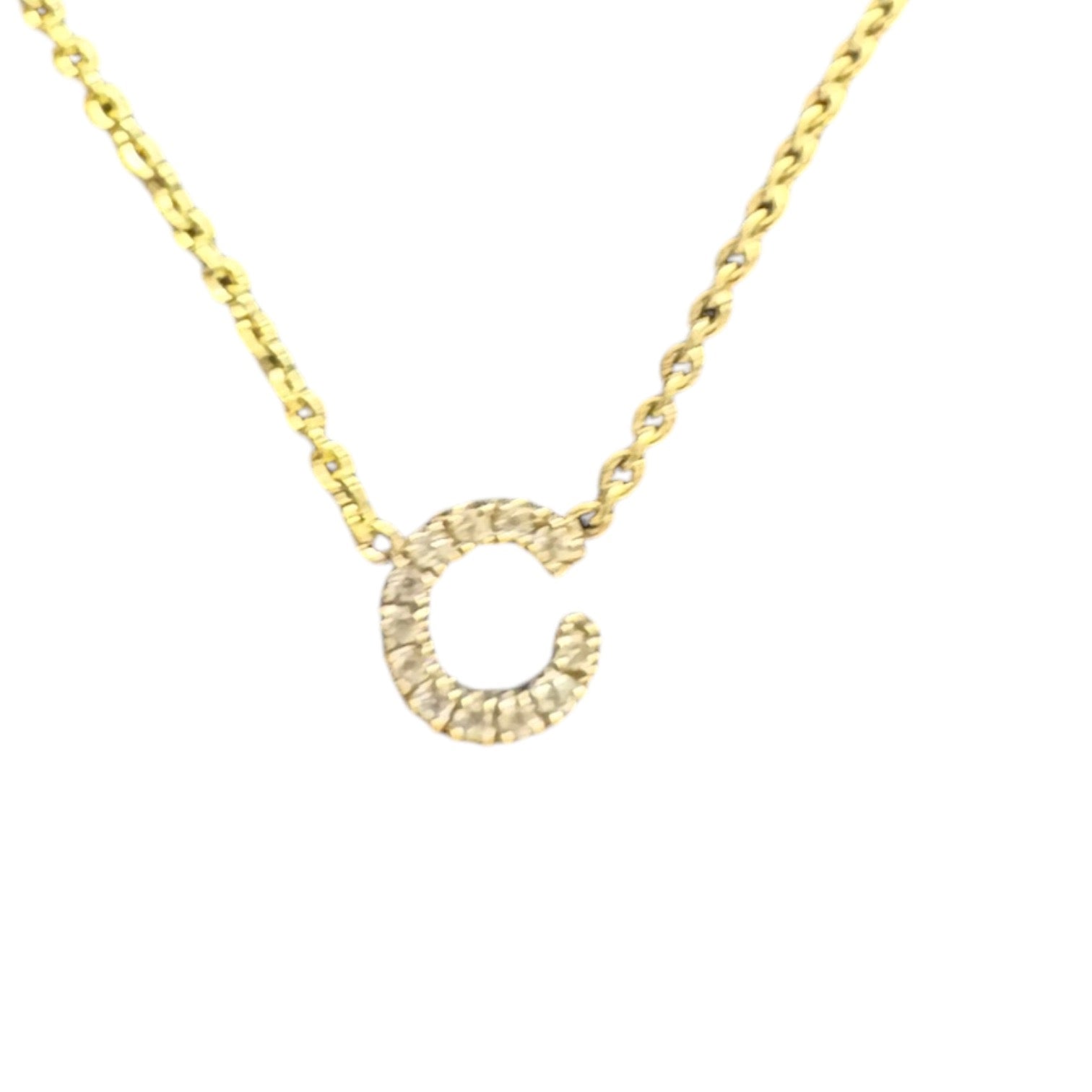 Pave Diamond Initial Necklace