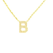 Pave Diamond Initial Necklace