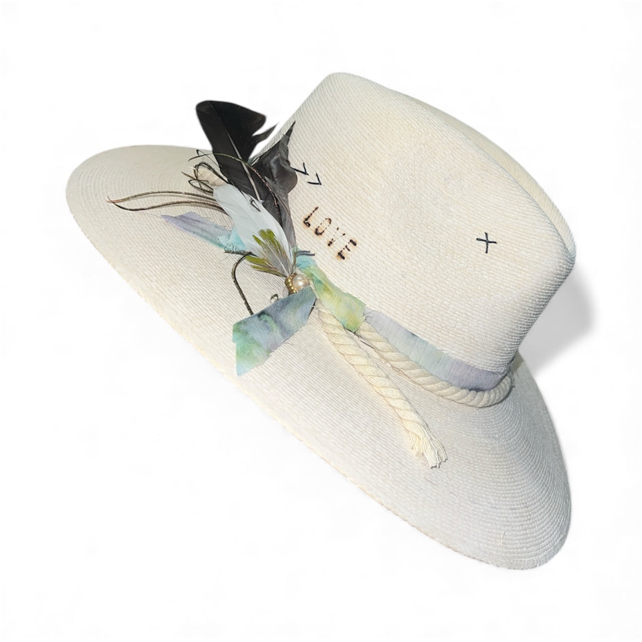 Un Pueblo Straw Hat - Watercolor/Pearl