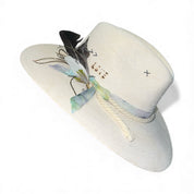 Un Pueblo Straw Hat - Watercolor/Pearl