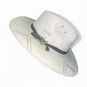 Un Pueblo Straw Hat - Grey/Crystal