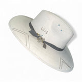 Un Pueblo Straw Hat - Grey/Crystal