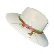 Un Pueblo Straw Hat - Watercolor/Suede