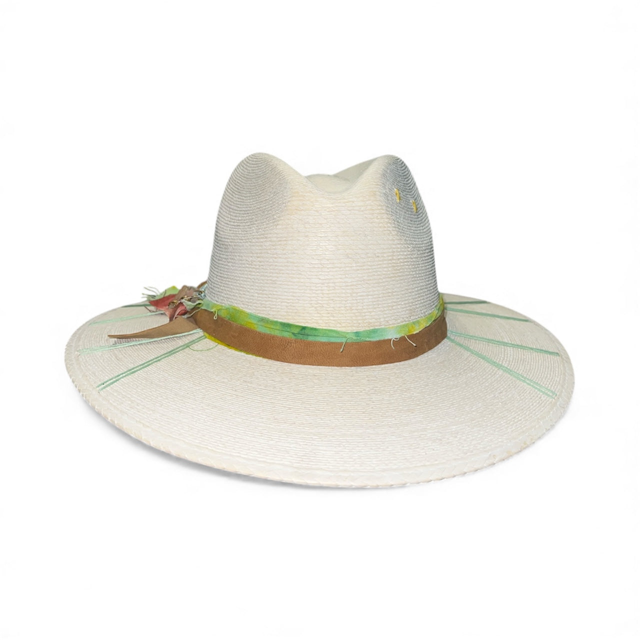 Un Pueblo Straw Hat - Watercolor/Suede