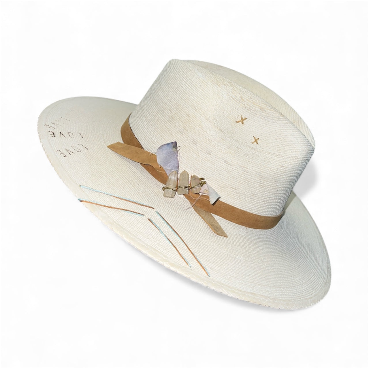 Un Pueblo Straw Hat - Crystal Love Tan