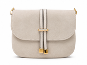 Italian Suede Flap Crossbody