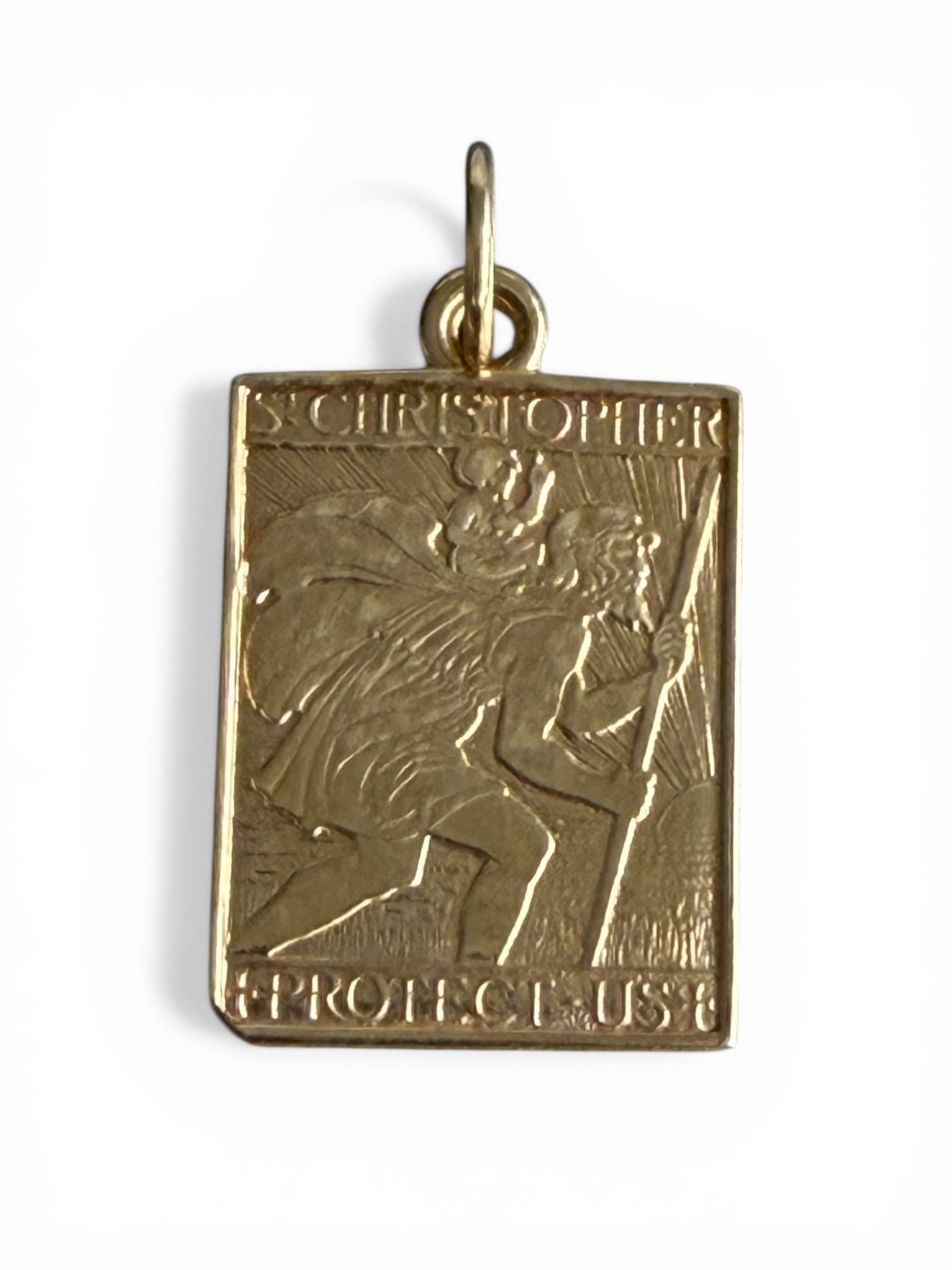 Vintage 14KT Gold St. Christopher Charm